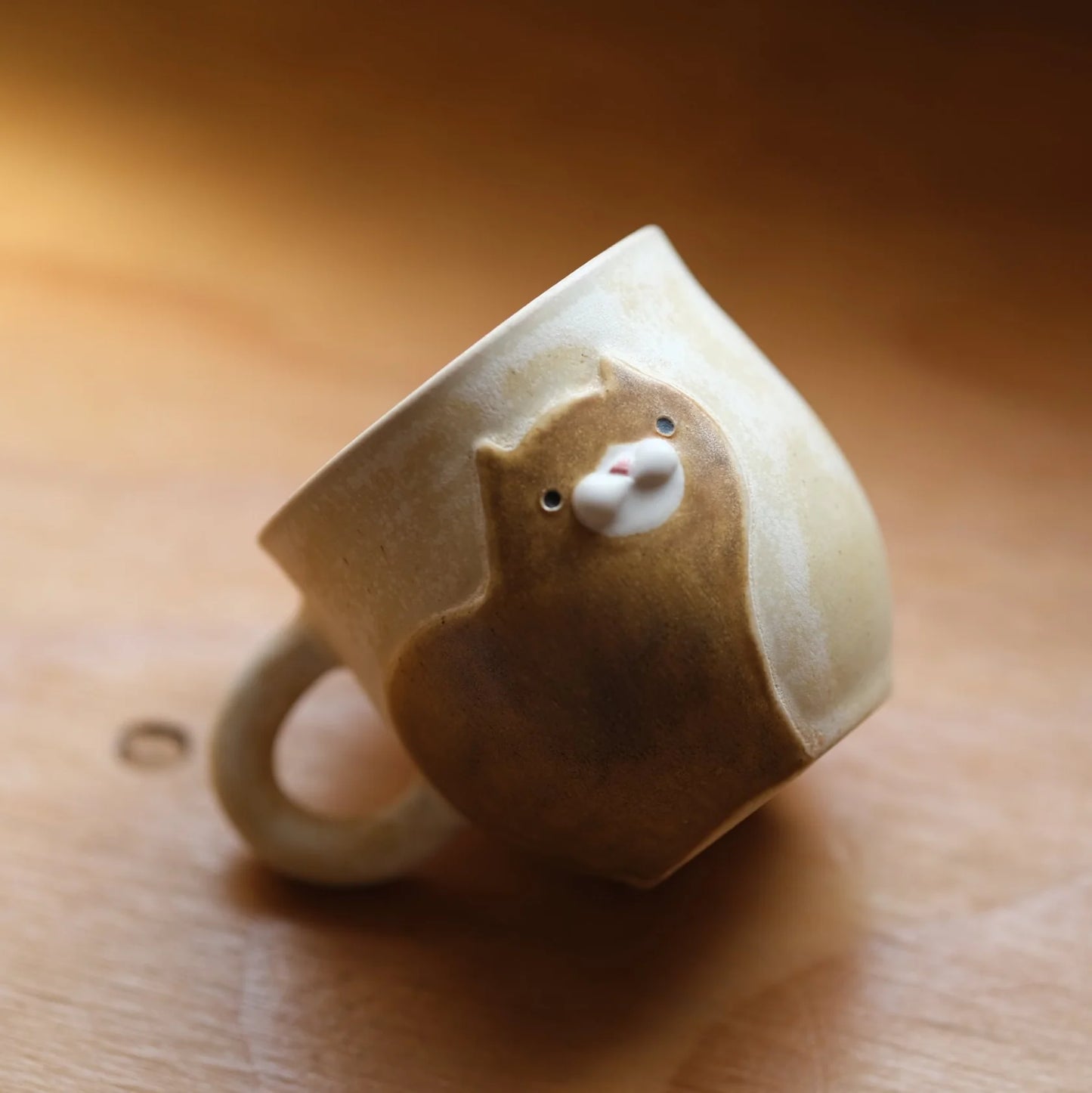 手作陶瓷猫杯-小
