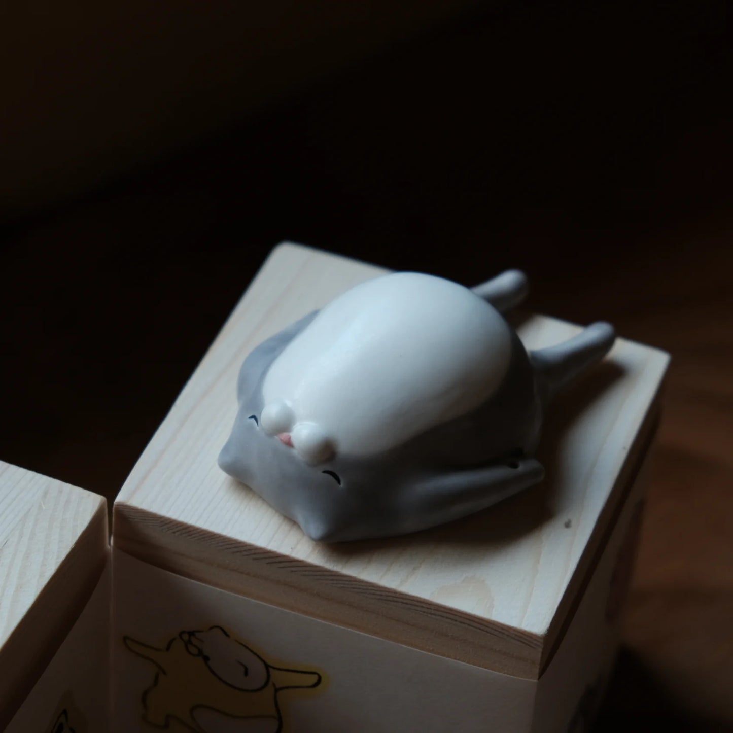 手作陶瓷 猫瑜珈盲盒 淺米白（一套六款）