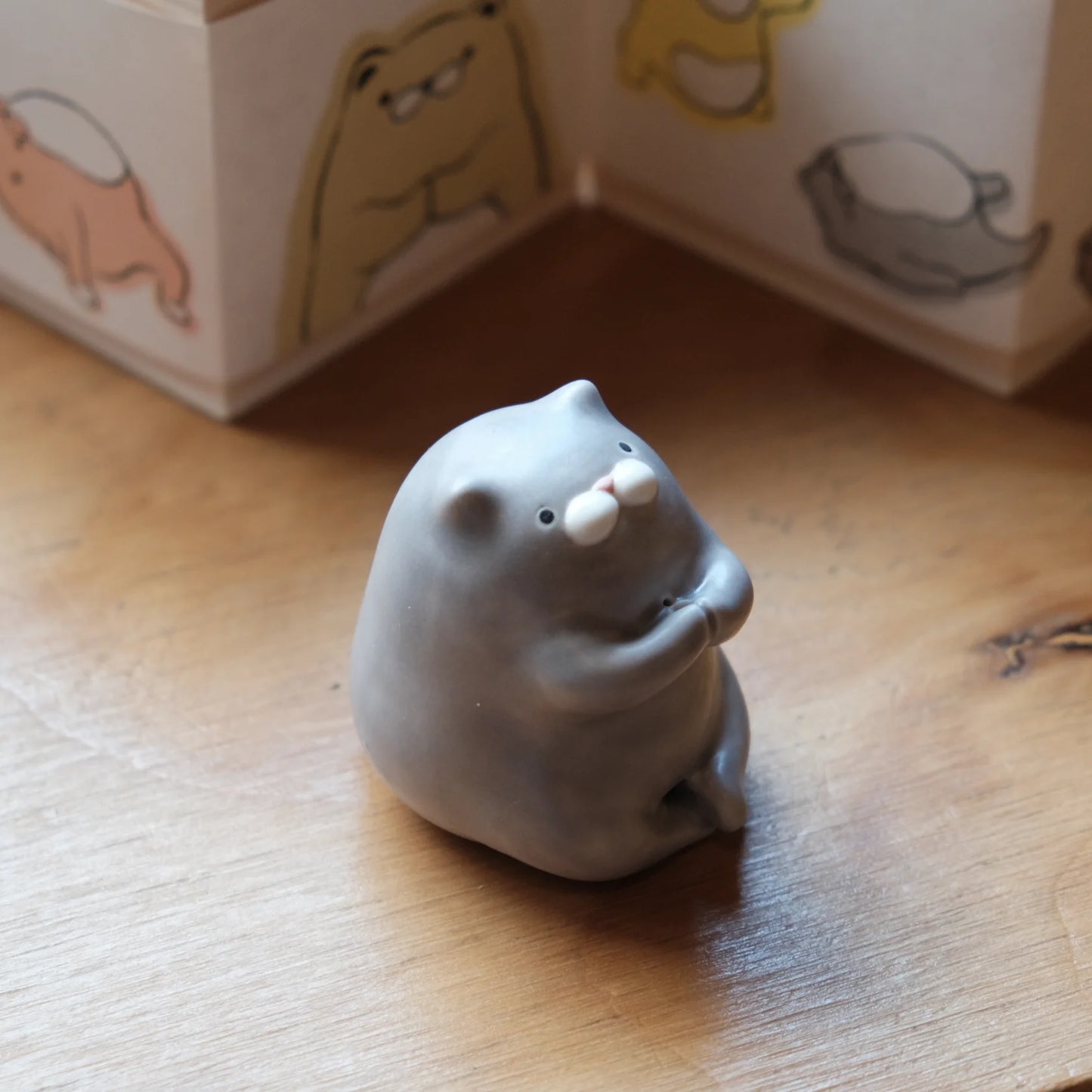 手作陶瓷 猫瑜珈盲盒 淺米白（一套六款）