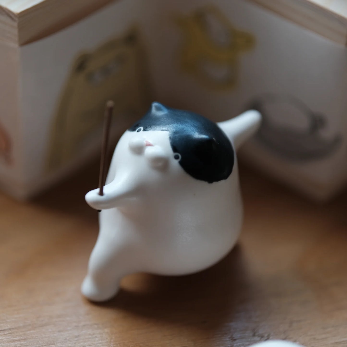 手作陶瓷 猫瑜珈盲盒 黑白（一套六款）