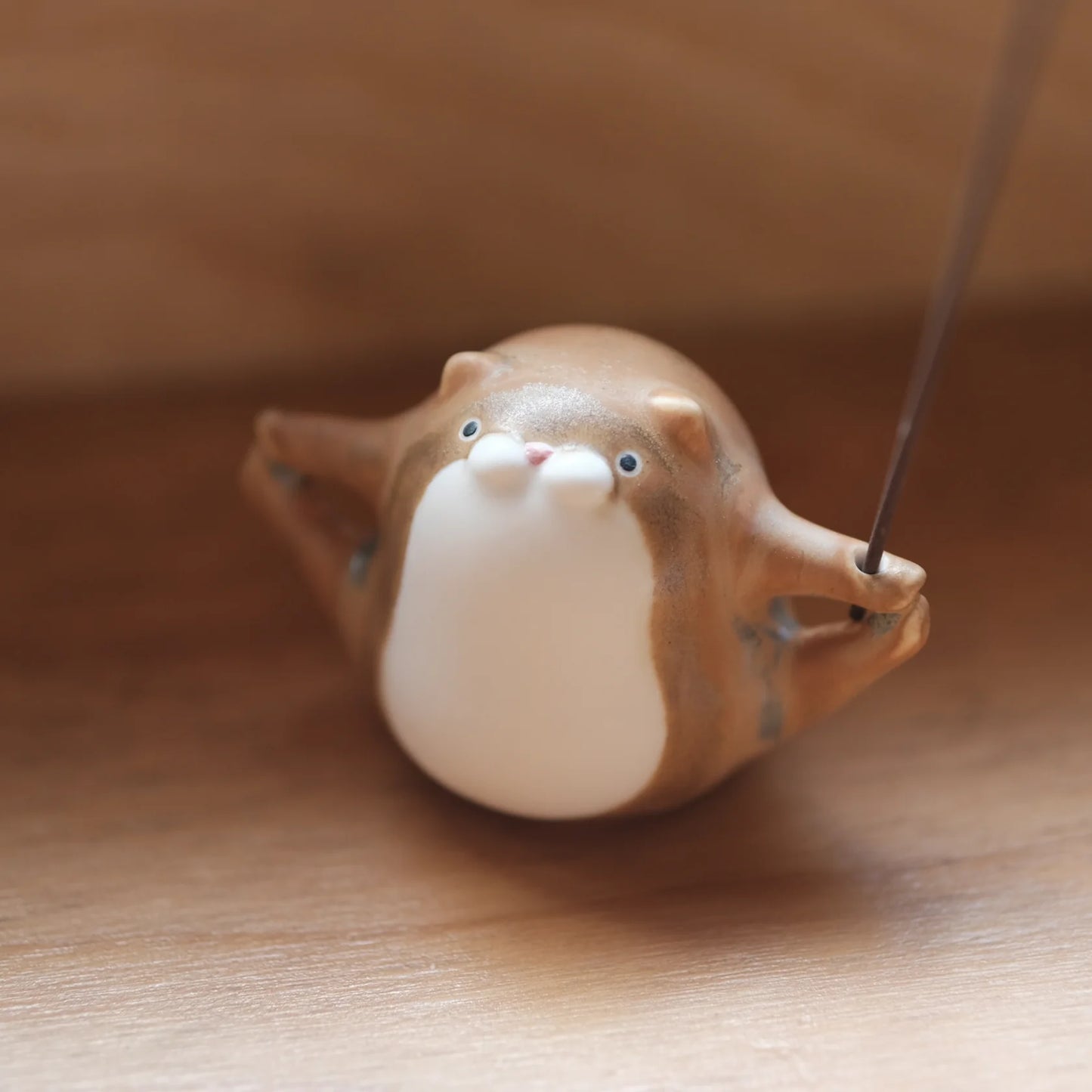 手作陶瓷 猫瑜珈盲盒 琥珀色 （一套六款）